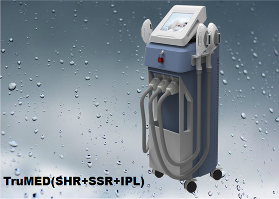 1 - 10 हर्ट्ज मेडिकल पल्स प्रौद्योगिकी आईपीएल SHR बाल निकालना मशीन 3 हैंडल